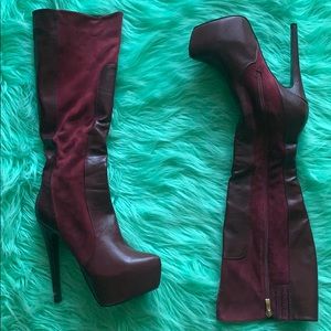 High zip up boot heels